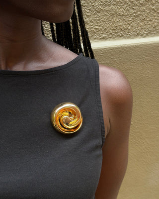 Jenny Bird Renzo Brooch, High Polish Gold
