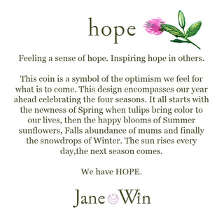 Jane Win Hope Petite Embellished Coin 16"-18", Classic Rolo
