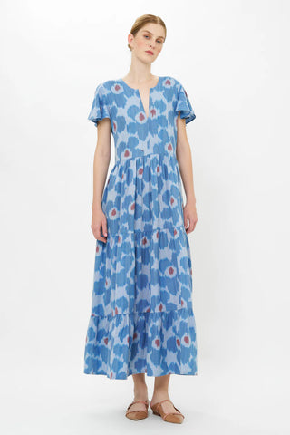Oliphant V-Neck Maxi, Jinja Blue