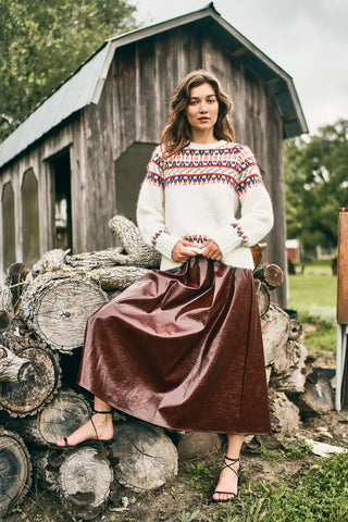 Hunter Bell Atlyn Skirt, Oxblood