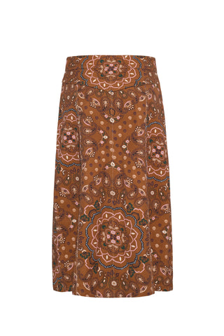 Cara Cara Juniper Midi Skirt, Bandana Camel