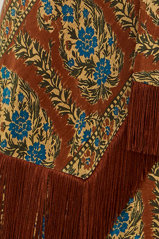 Hunter Bell Allyne Fringe Trim Wrap Skirt, Paisley