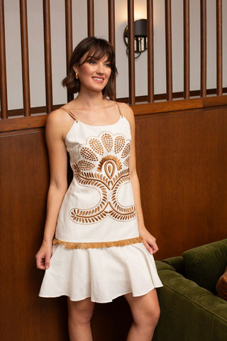 Anna Cate June Dress, Ivory Stitch