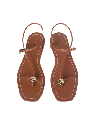 Loeffler Randall Lara Strappy Flat Sandal, Timber