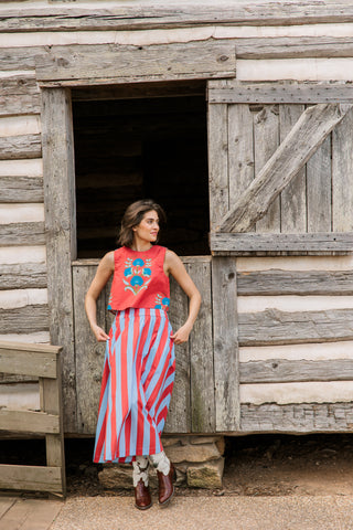 Livro Pavilion Skirt, Hearth Stripe