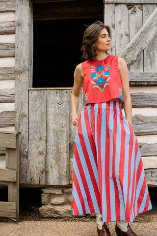 Livro Pavilion Skirt, Hearth Stripe