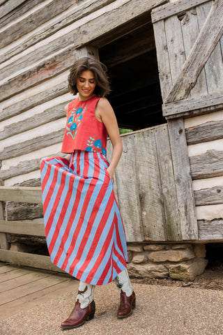 Livro Pavilion Skirt, Hearth Stripe