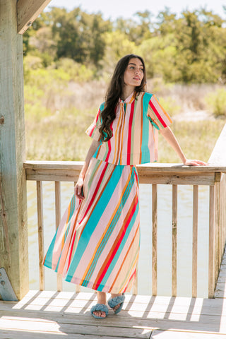 Livro Pavilion Skirt, Amberline Stripes