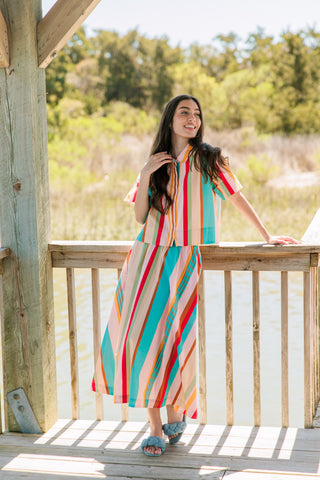 Livro Pavilion Skirt, Amberline Stripes