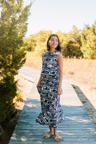 Livro Pavilion Skirt, Fish Print