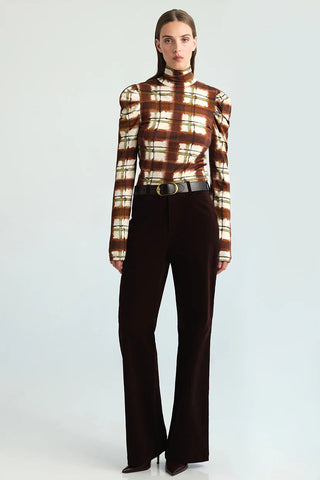 Cara Cara Chira Top, Painted Plaid Brown