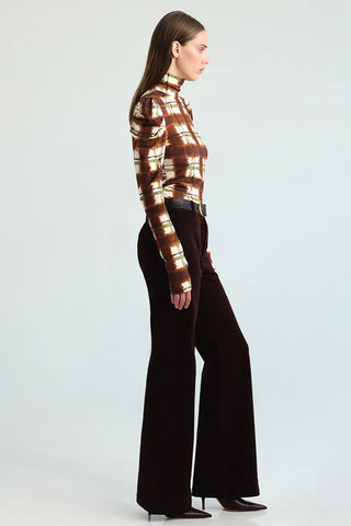 Cara Cara Chira Top, Painted Plaid Brown