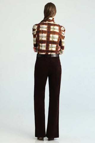 Cara Cara Chira Top, Painted Plaid Brown