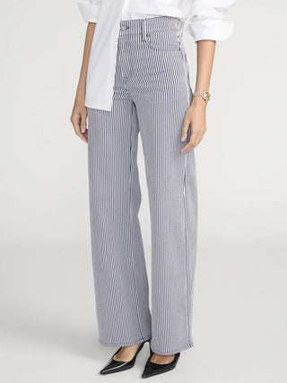 Frame Le Slim Palazzo, Navy Stripe