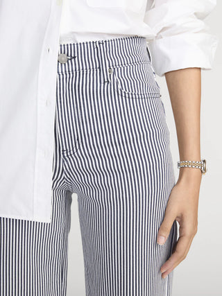 Frame Le Slim Palazzo, Navy Stripe