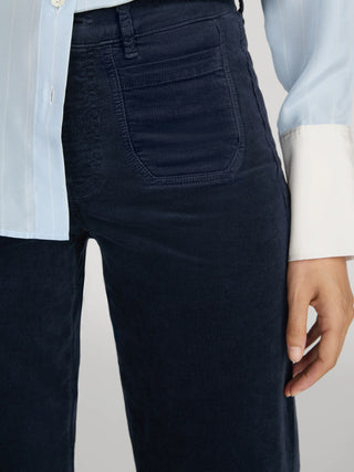 Frame LE Slim Palazzo Modernist Pocket Corduroy, Navy