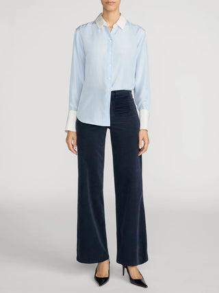 Frame LE Slim Palazzo Modernist Pocket Corduroy, Navy