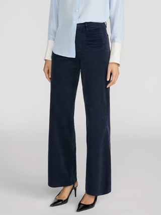 Frame LE Slim Palazzo Modernist Pocket Corduroy, Navy