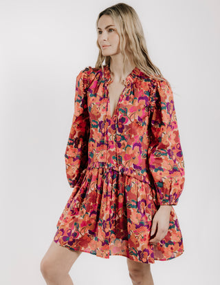 Love the Label Edith Long Sleeve Dress, Prospect Flower Liberty Print