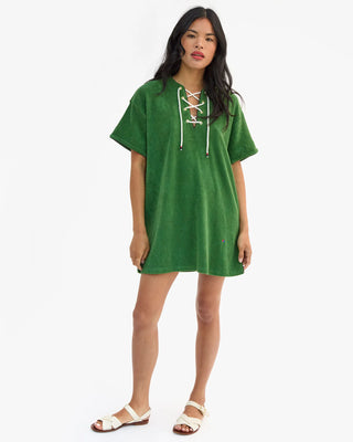 Clare V. La Plage Terry Cloth Dress, Basil