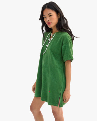 Clare V. La Plage Terry Cloth Dress, Basil