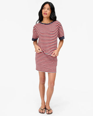 Clare V. Le Bateau Tee, Navy Cherry Red Cream Stripe