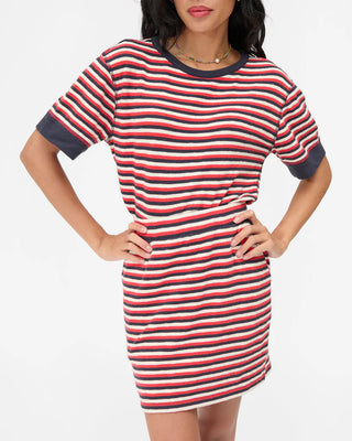 Clare V. Le Bateau Tee, Navy Cherry Red Cream Stripe
