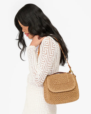 Louis w/ Top Handle Twisted Raffia, Palm