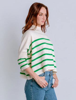 Kerisma Aja Stripe Sweater, Ivory Verde