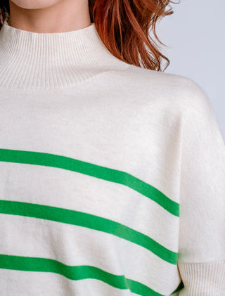 Kerisma Aja Stripe Sweater, Ivory Verde