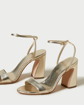 Loeffler Randall Malia Curved Heel Sandal, Champagne