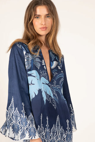 Poupette St Barth Gia Mini Dres, Navy Canopy