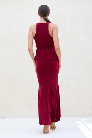 Misa Helma Dress, Burgundy