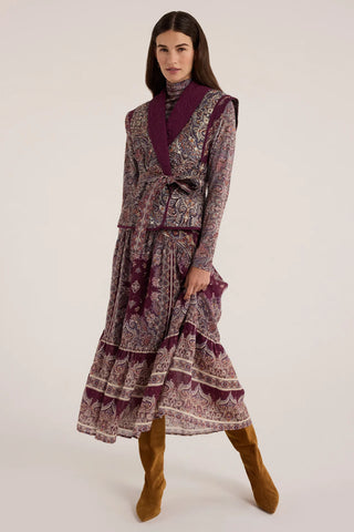 Marie Oliver Bowie Vest, Wisteria