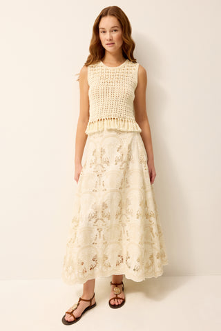 Marie Oliver Collins Tank, Ivory