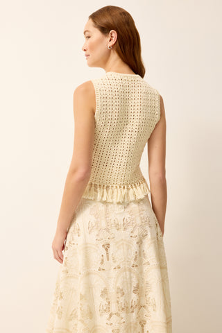 Marie Oliver Collins Tank, Ivory