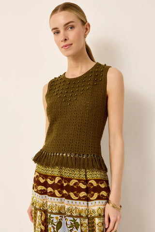 Marie Oliver Collins Tank, Juniper Green