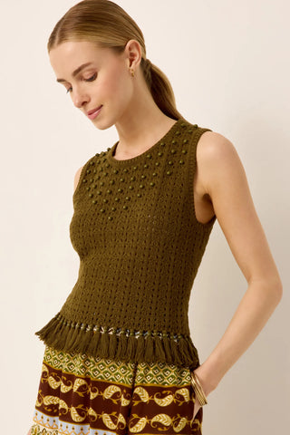 Marie Oliver Collins Tank, Juniper Green