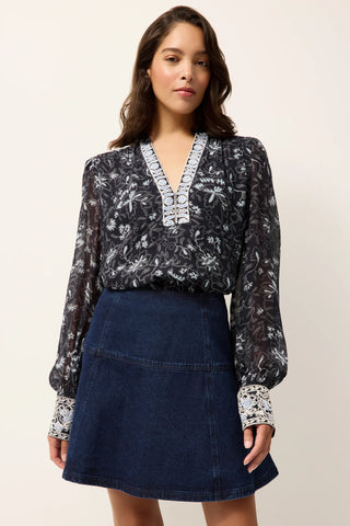 Marie Oliver Crawford Skirt, Dark Wash