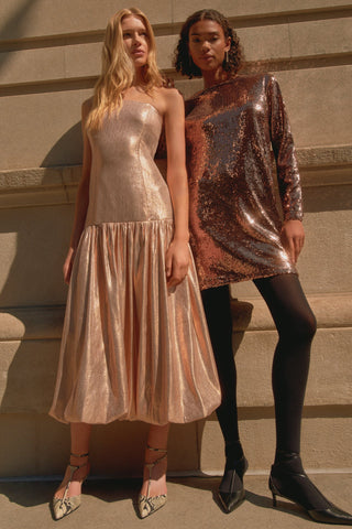 Marie Oliver Scarlett Dress, Rose Gold