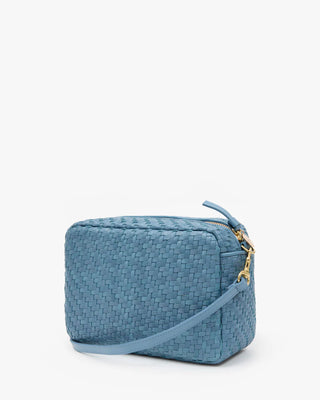 Clare V. Marisol Woven Zig Zag Bag, Desert Blue