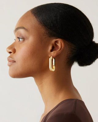 Jenny Bird Mega U-Link Earrings, Gold