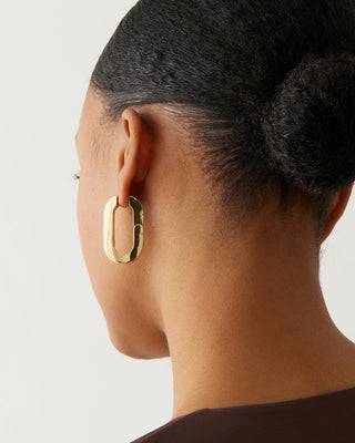 Jenny Bird Mega U-Link Earrings, Gold