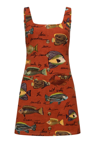 Anna Cate Merrit Dress, Nautical Fish