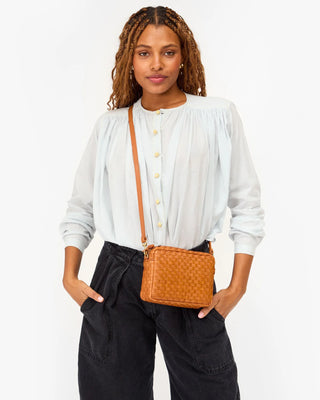 Clare V. Midi Sac, Natural Woven Checker