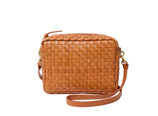 Clare V. Midi Sac, Natural Woven Checker