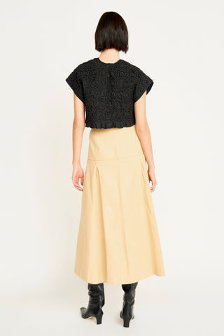 Mirth Bonn Smocked Top, Black