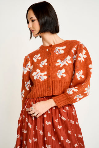 Mirth Valmorel Knit Cardigan, Burnt Iris