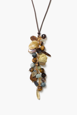 Chan Luu Foxtail Charm Necklace, Multi