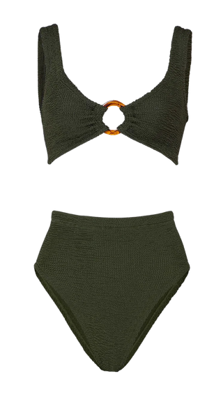 Hunza G Nadine Bikini, Metallic Khaki